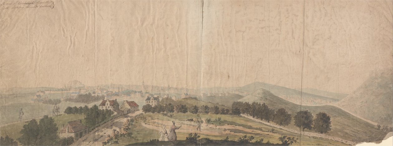 Ein Blick auf Edinburgh vom Süden in Richtung Dalkeith von Samuel Scott