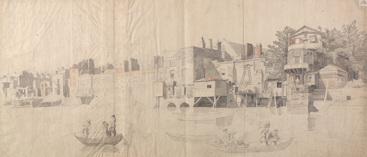 Gebäude am Themseufer von Samuel Scott