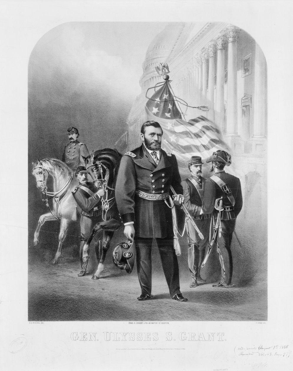 General Ulysses S. Grant am US-Kapitol, 1868 von Samuel after Frizzell