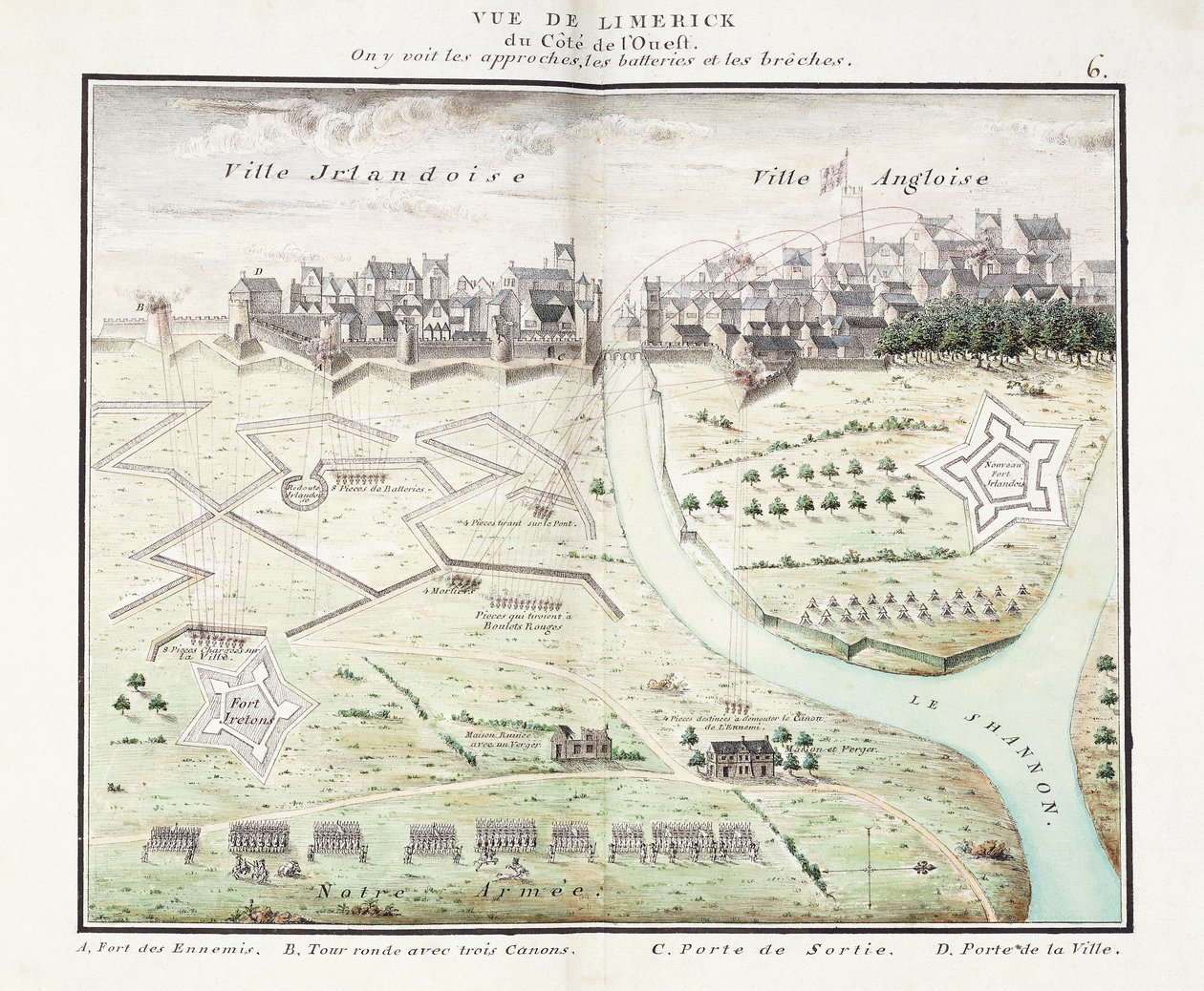Ansicht von Limerick, ca. 1750 von Samuel (after) Hobson