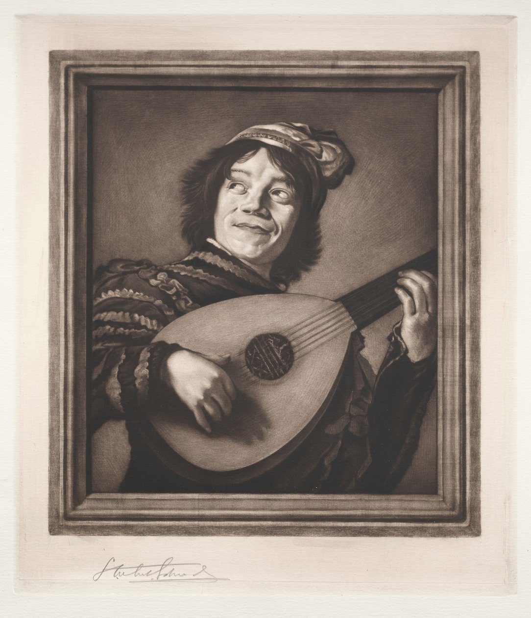 Der Lautenspieler, 19.-20. Jahrhundert von Samuel Arlent Edwards