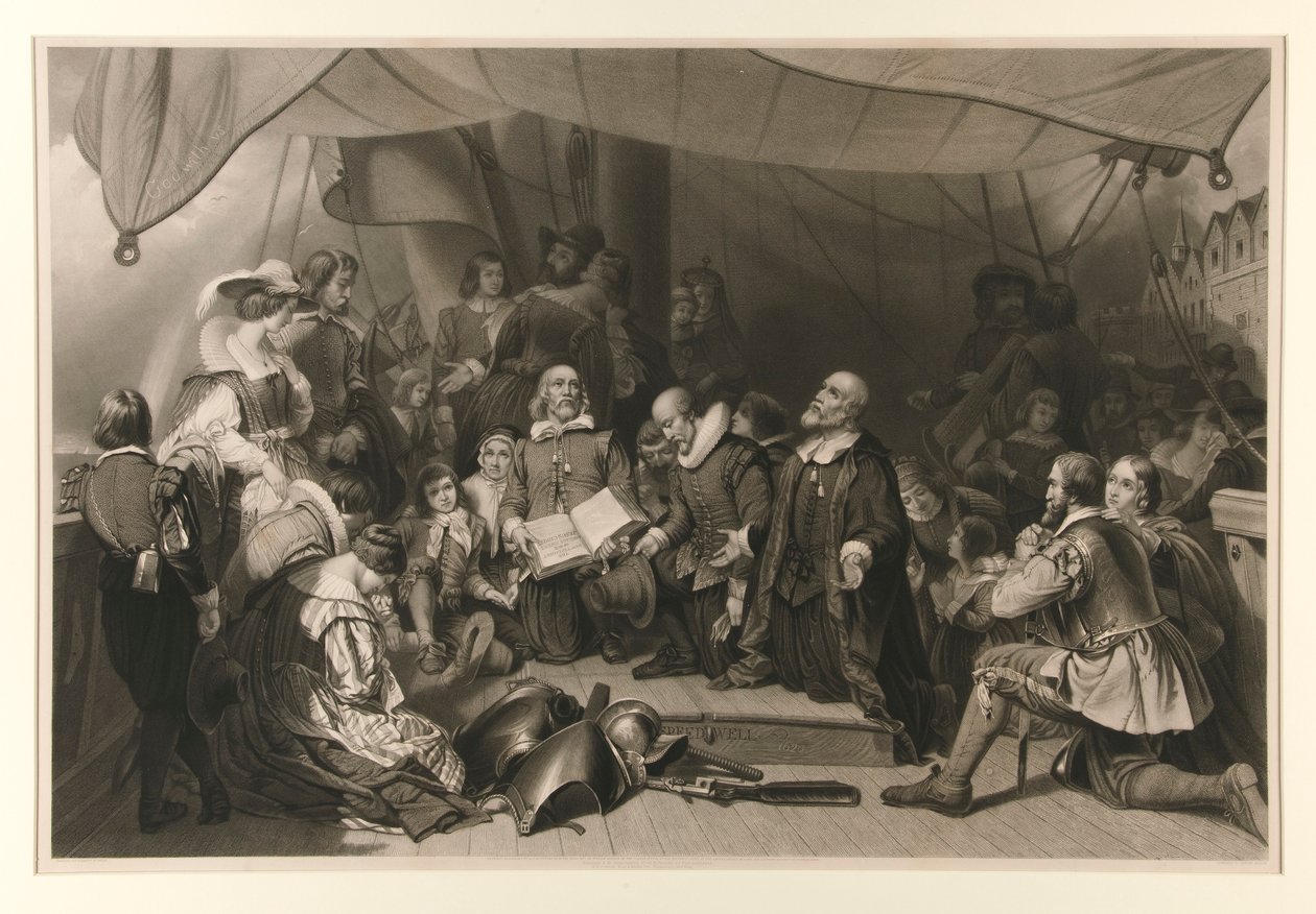 Die Einschiffung der Pilger von Samuel Bellin