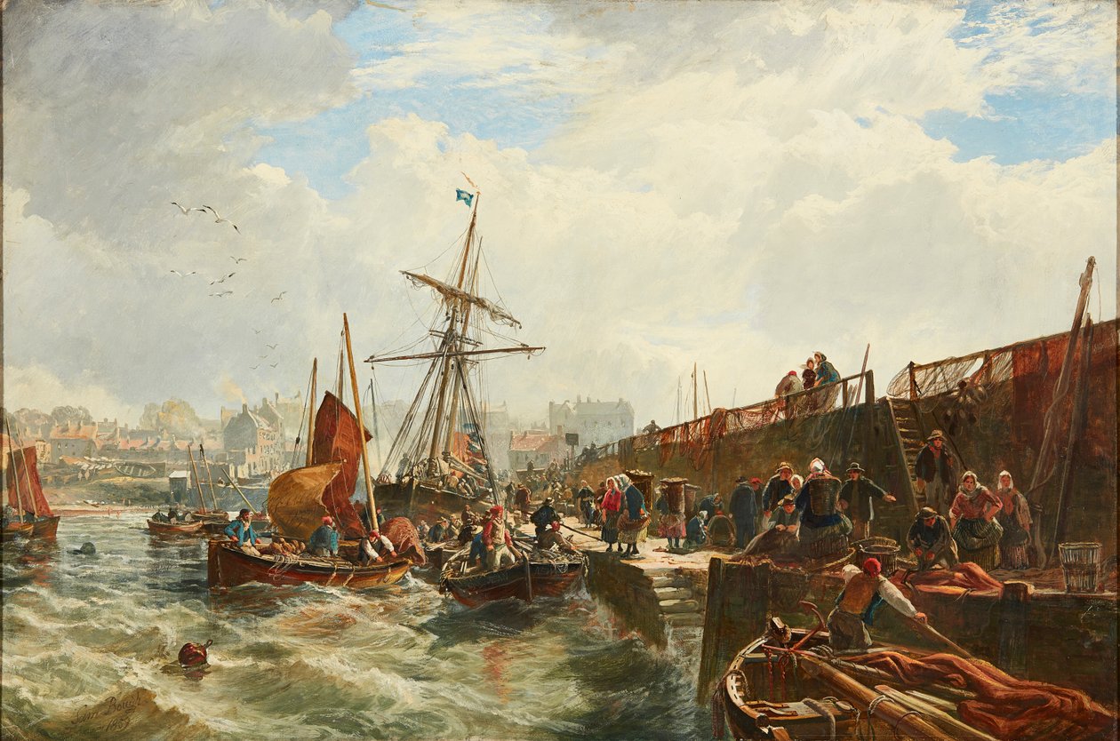 Entladen des Fangs, Newhaven von Samuel Bough