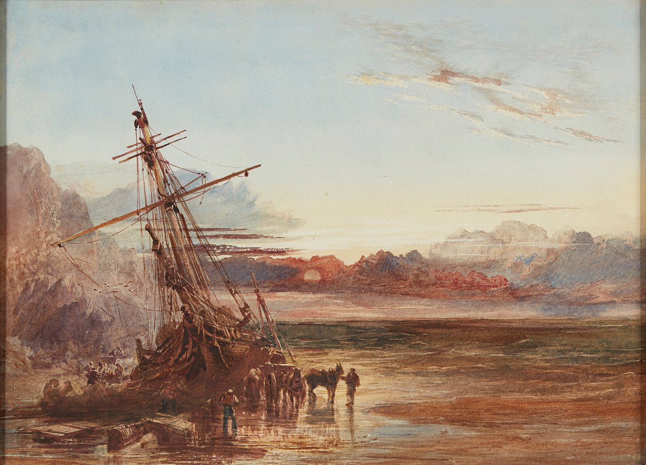 Entladen des Wracks von Samuel Bough