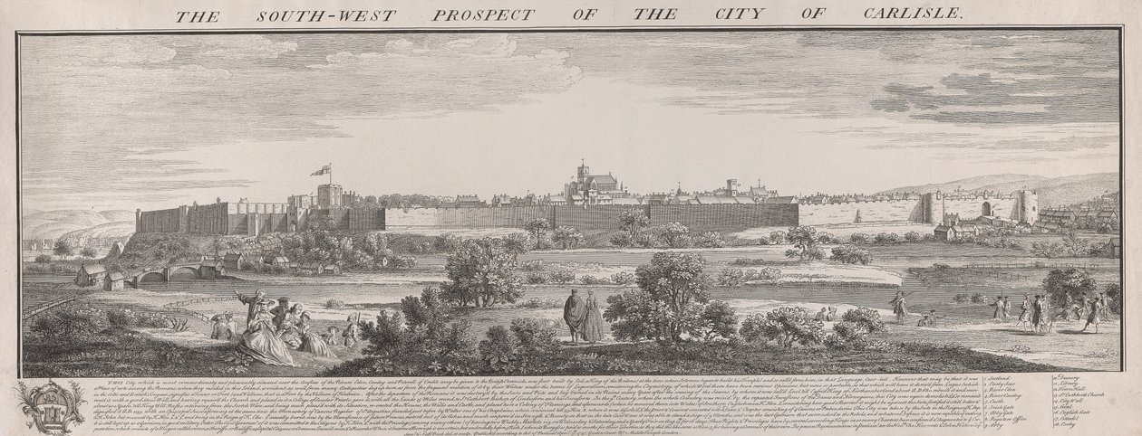 Südwestansicht von Carlisle von Samuel Buck