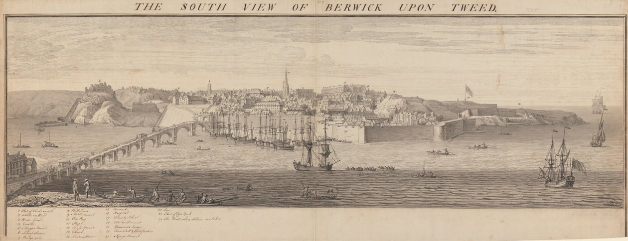 Die Südansicht von Berwick Upon Tweed von Samuel Buck