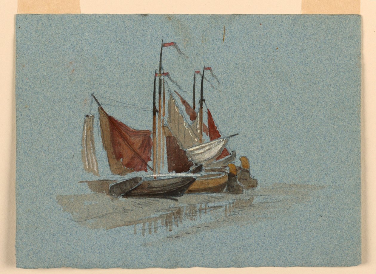 Zeichnung, Skizzen. Fischerboote, 1872 von Samuel Colman