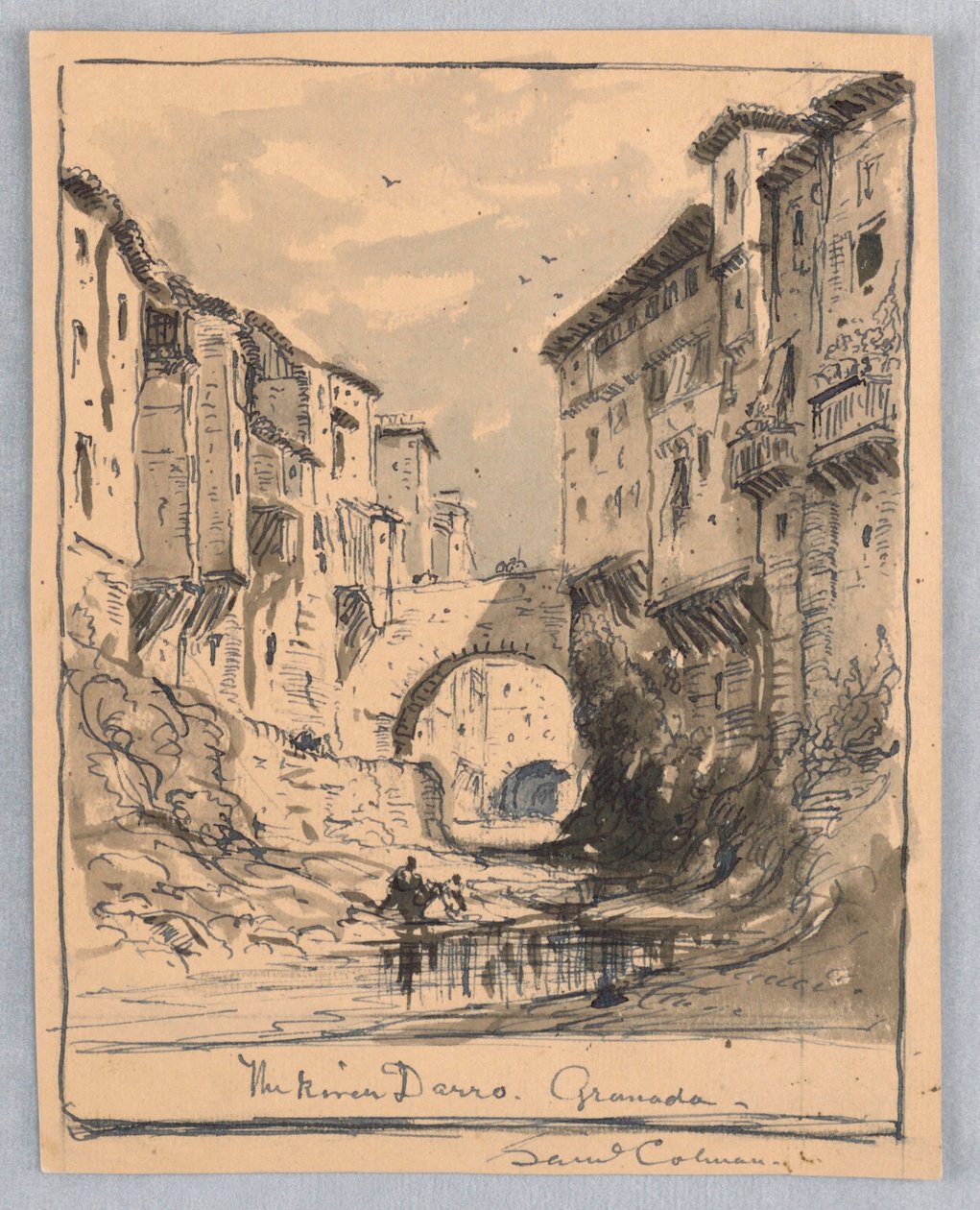 Der Fluss Darro, Granada von Samuel Colman