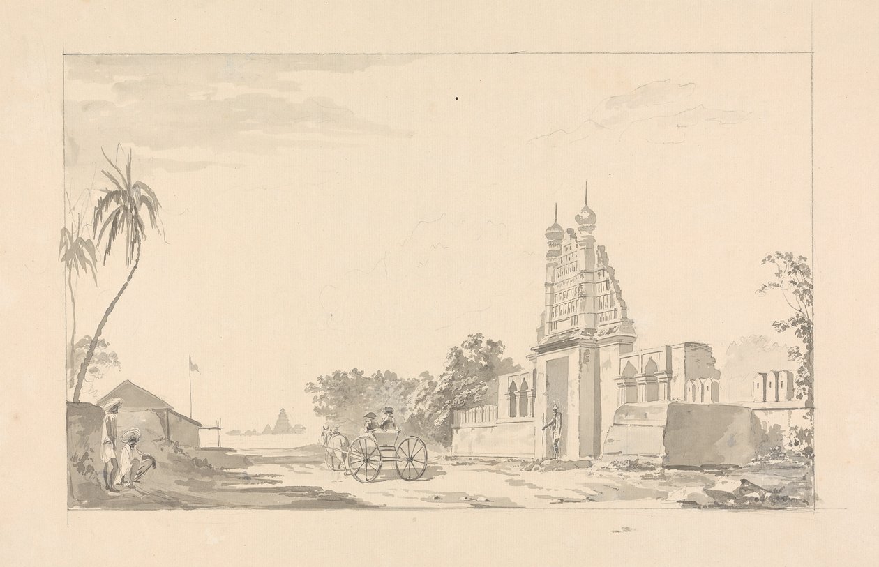 Kutsche vor einem zerstörten Tor von Samuel Davis