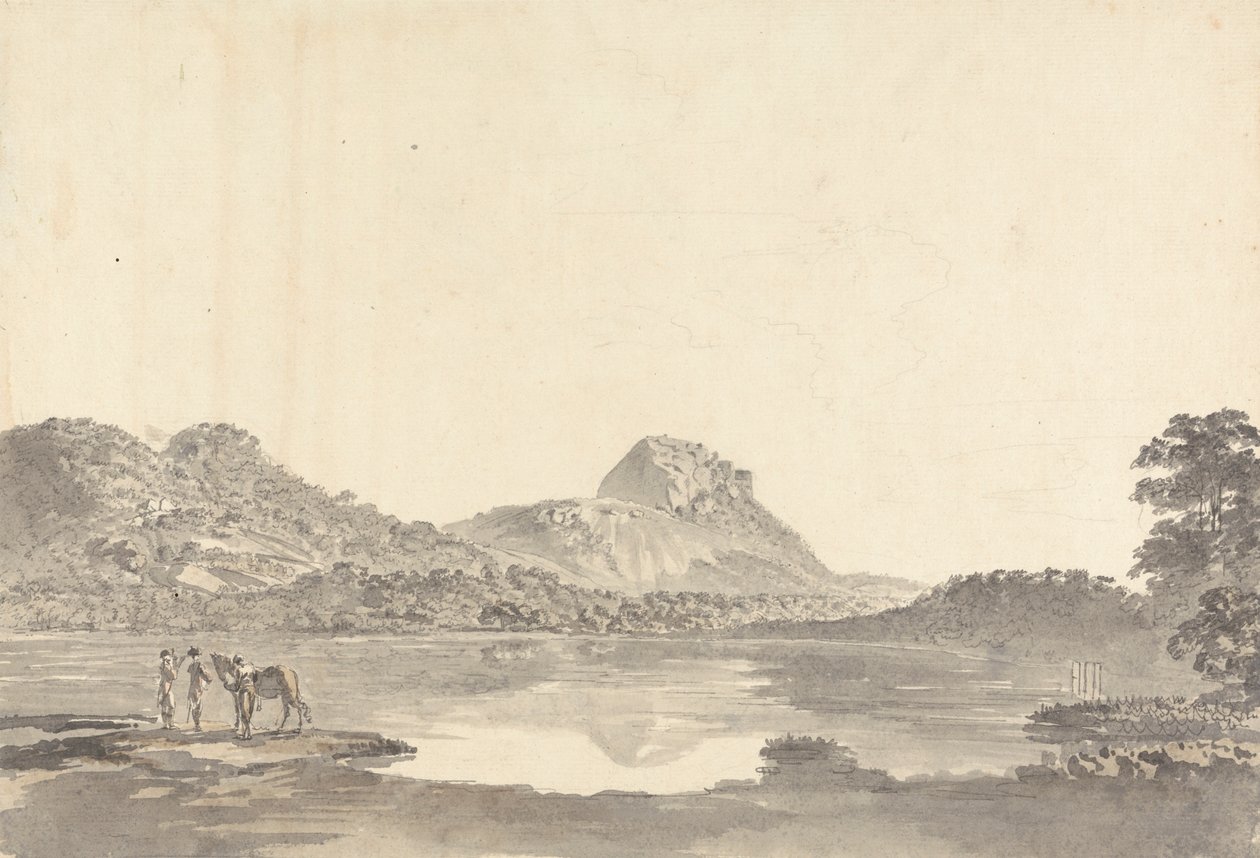 Figuren an einem See von Samuel Davis