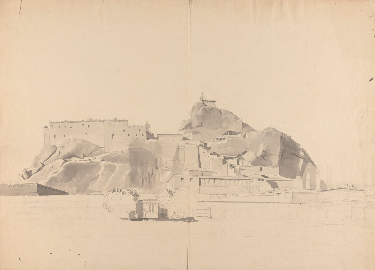Festung auf einem felsigen Vorsprung von Samuel Davis