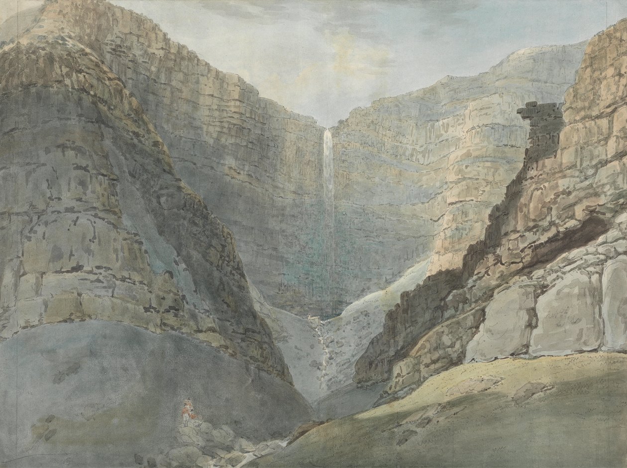 Felsenschlucht mit Wasserfall von Samuel Davis