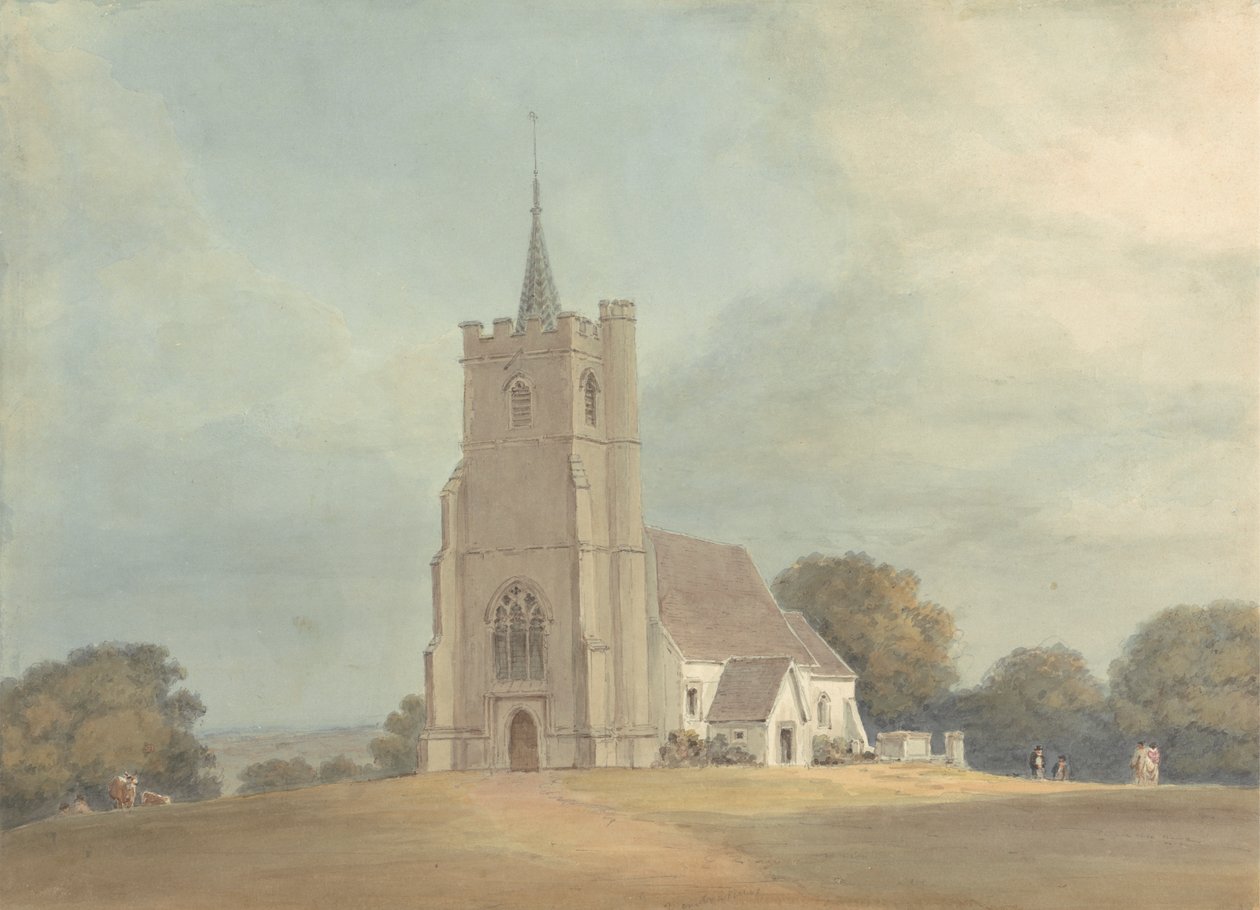 Die Kirche im Knebworth Park von Samuel Davis