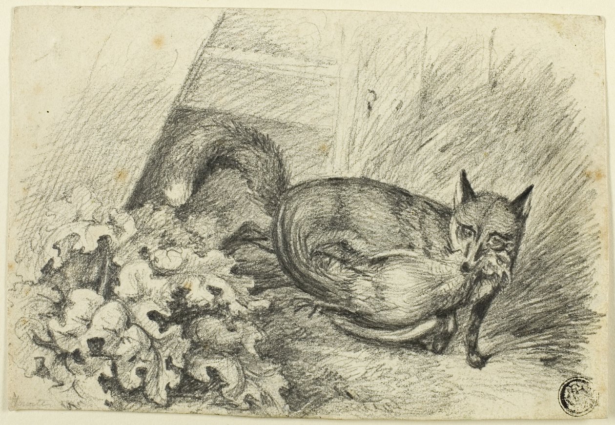 Fuchs stiehlt einen Hahn von Samuel Howett
