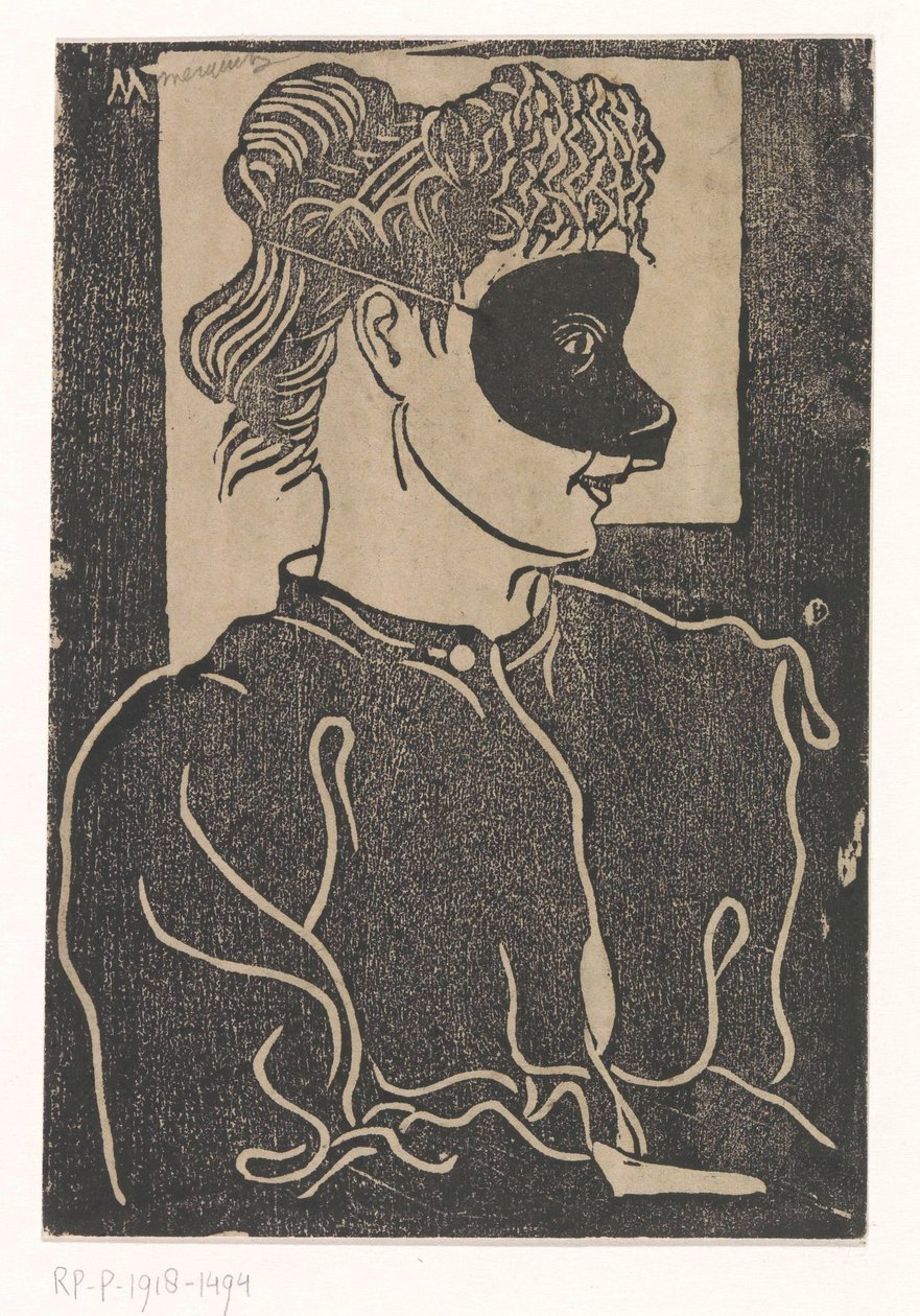 Maskierte Frau von Samuel Jessurun de Mesquita (signed by artist)