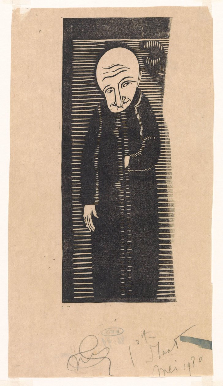 Kahlköpfiger Mann von Samuel Jessurun de Mesquita (signed by artist)