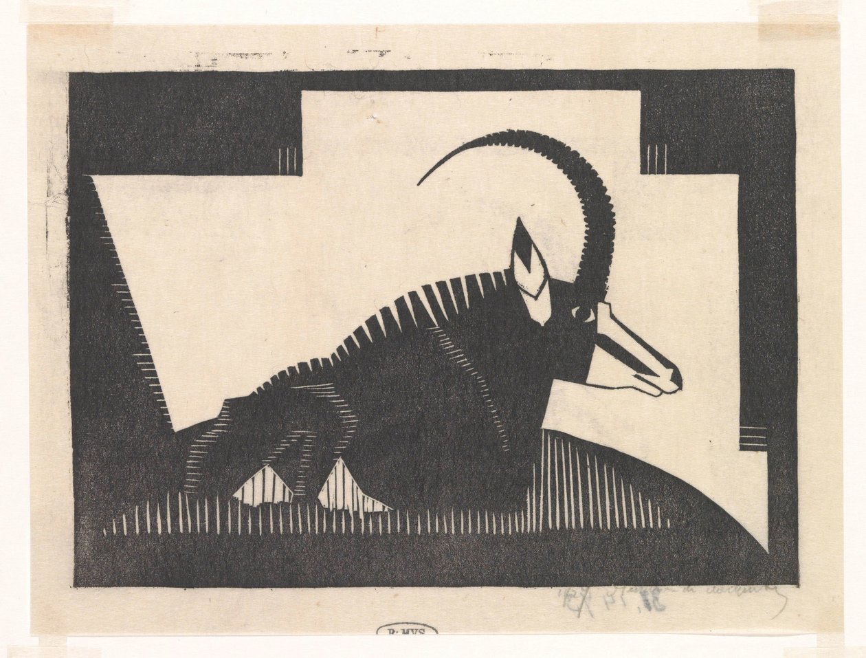 Säbelantilope von Samuel Jessurun de Mesquita (signed by artist)