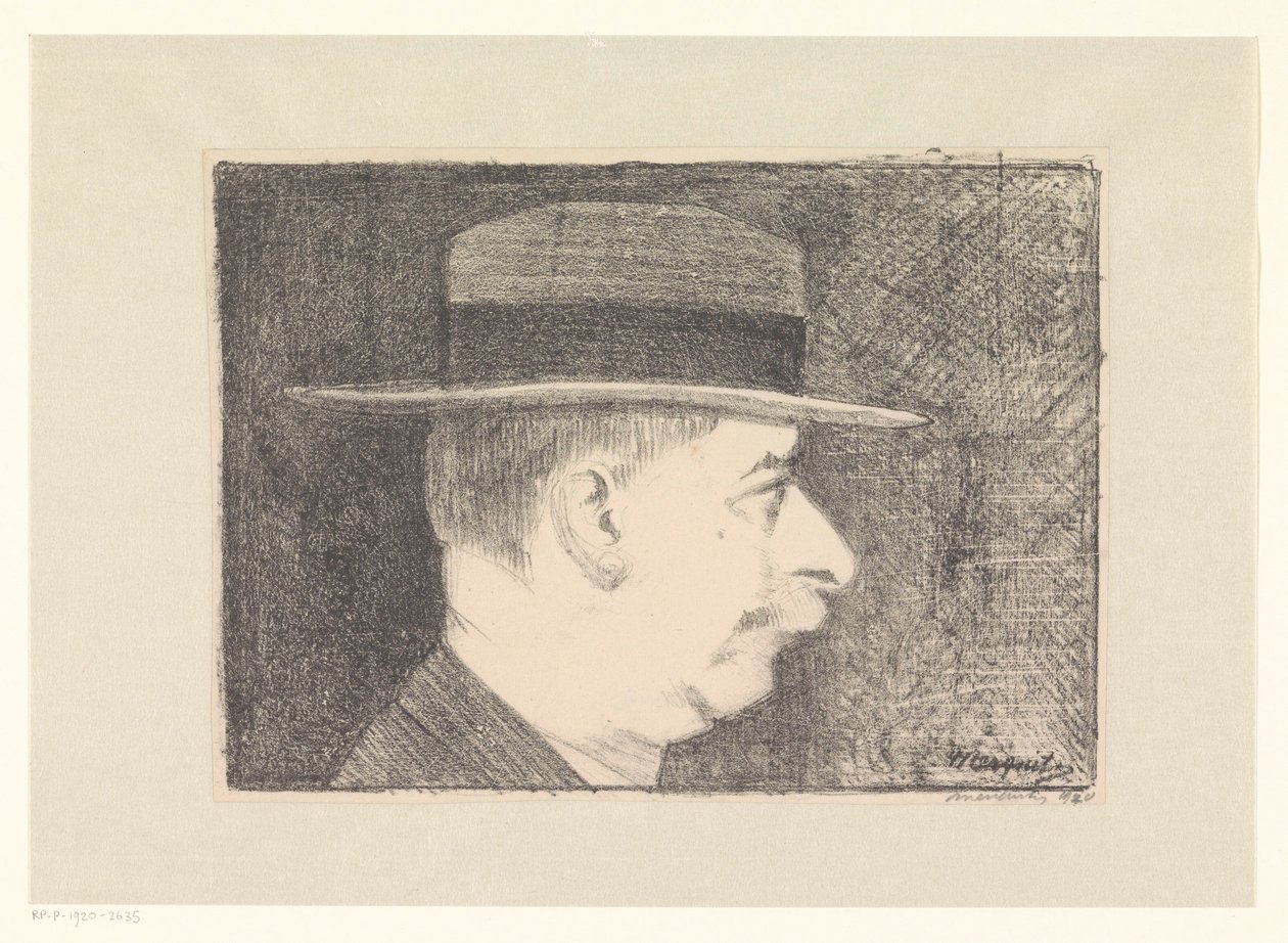 Selbstporträt von Samuel Jessurun de Mesquita (signed by artist)