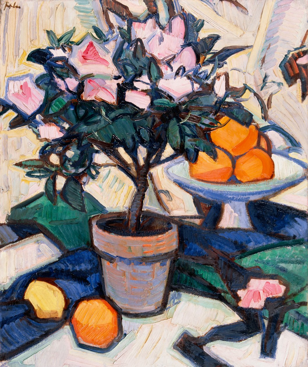 Rosa Azalee und Orangen, ca. 1913 von Samuel John Peploe