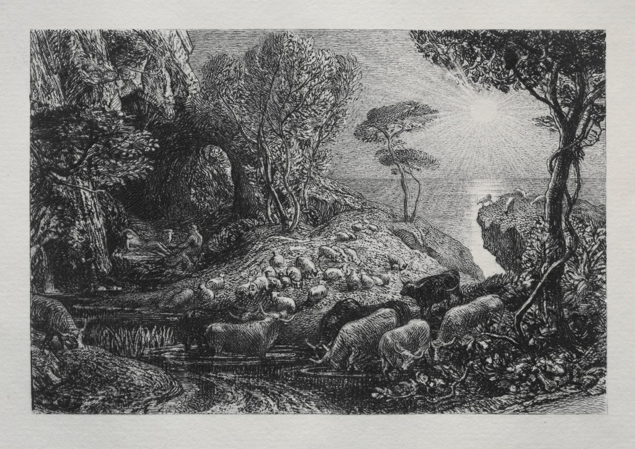 Moeris und Galatea, 1883 von Samuel Palmer