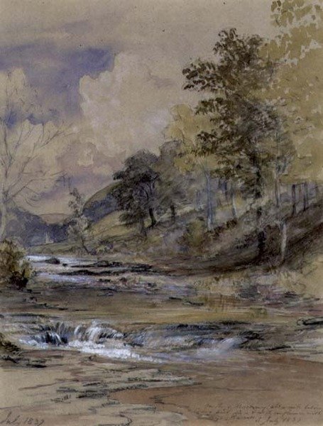Am Fluss Machwy, Wales von Samuel Palmer