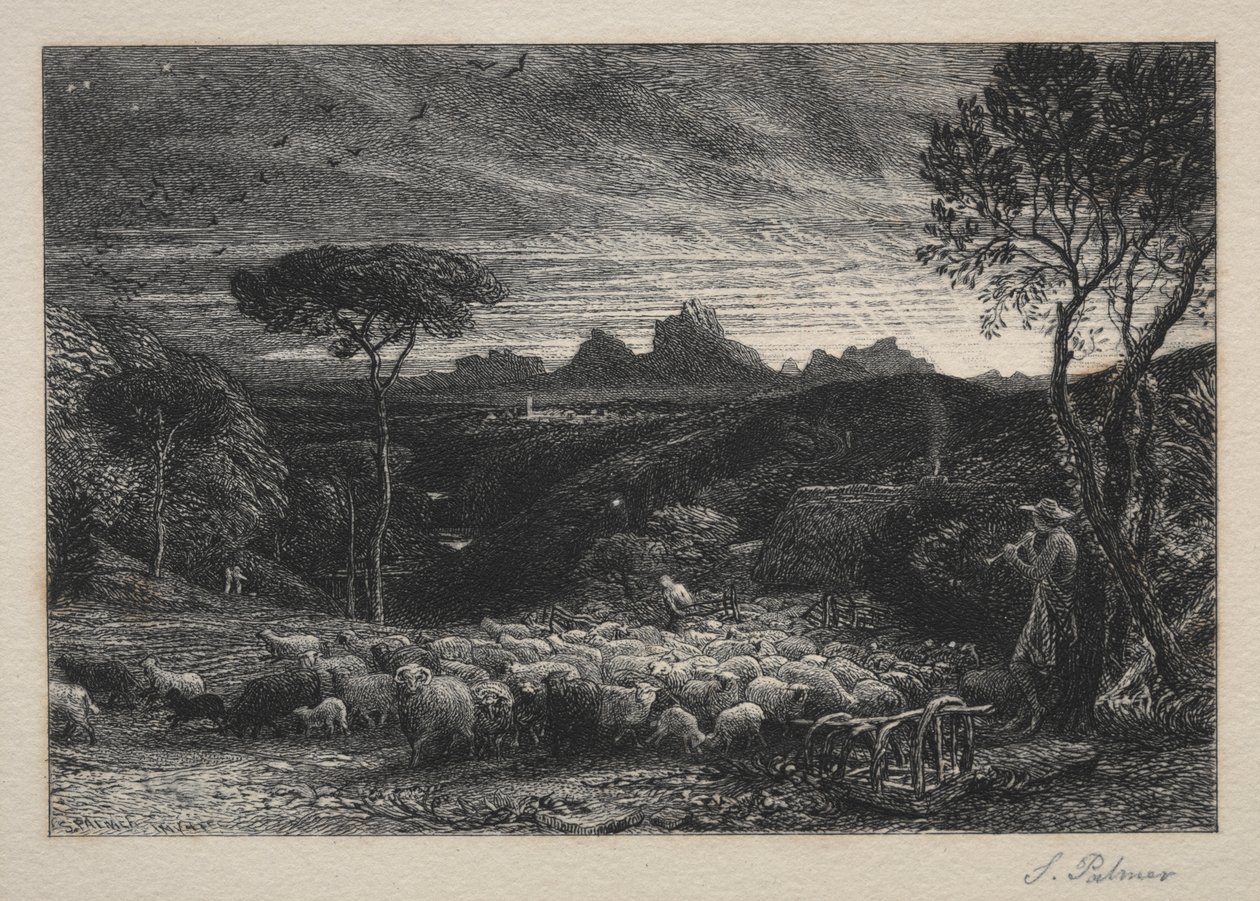 Das Öffnen des Faltens von Samuel Palmer