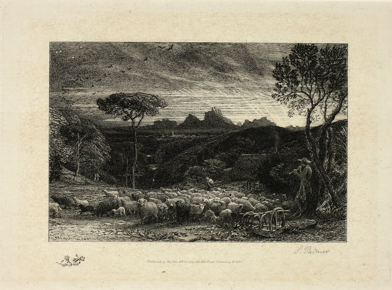 Das Öffnen der Falte von Samuel Palmer