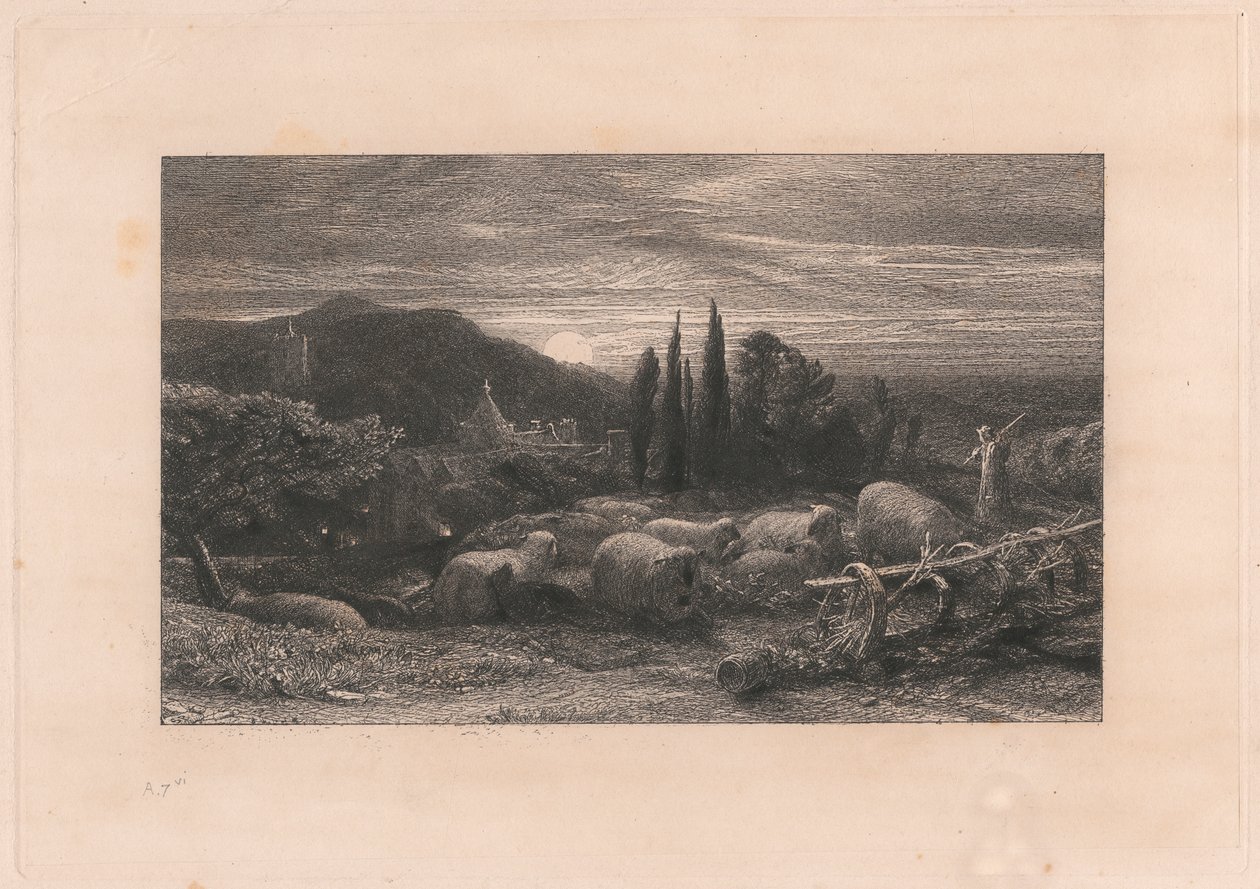Der aufgehende Mond von Samuel Palmer