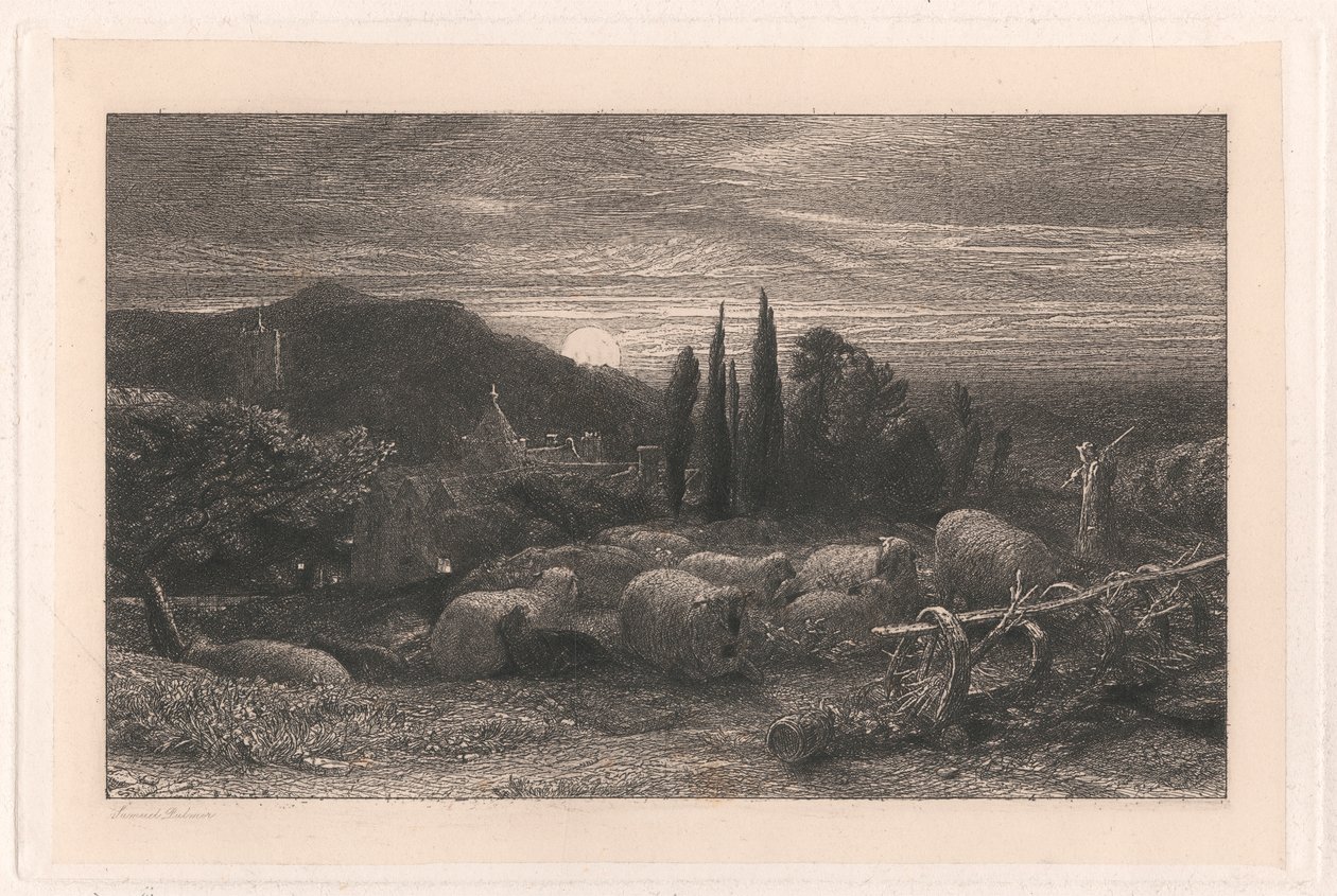 Der aufgehende Mond von Samuel Palmer