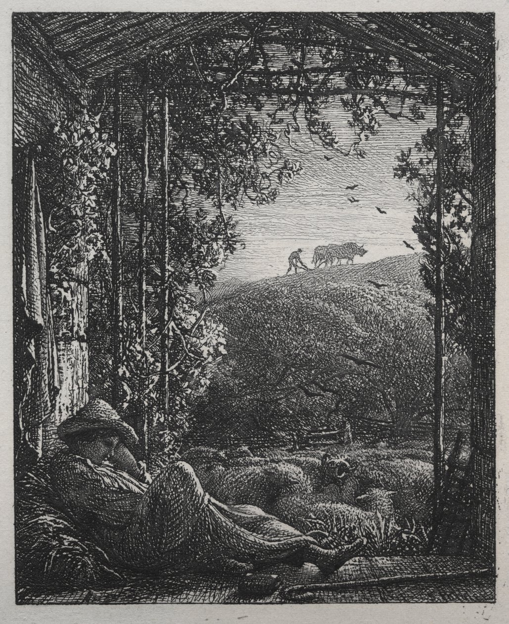 Der schlafende Hirte von Samuel Palmer