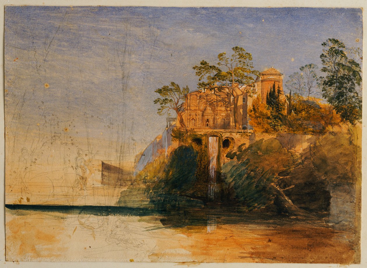Die Wasserorgel, Tivoli von Samuel Palmer