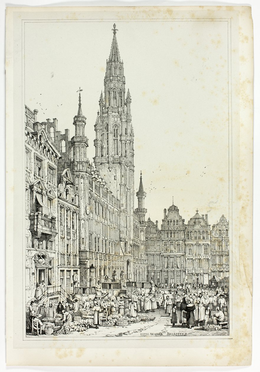 Rathaus, Brüssel von Samuel Prout