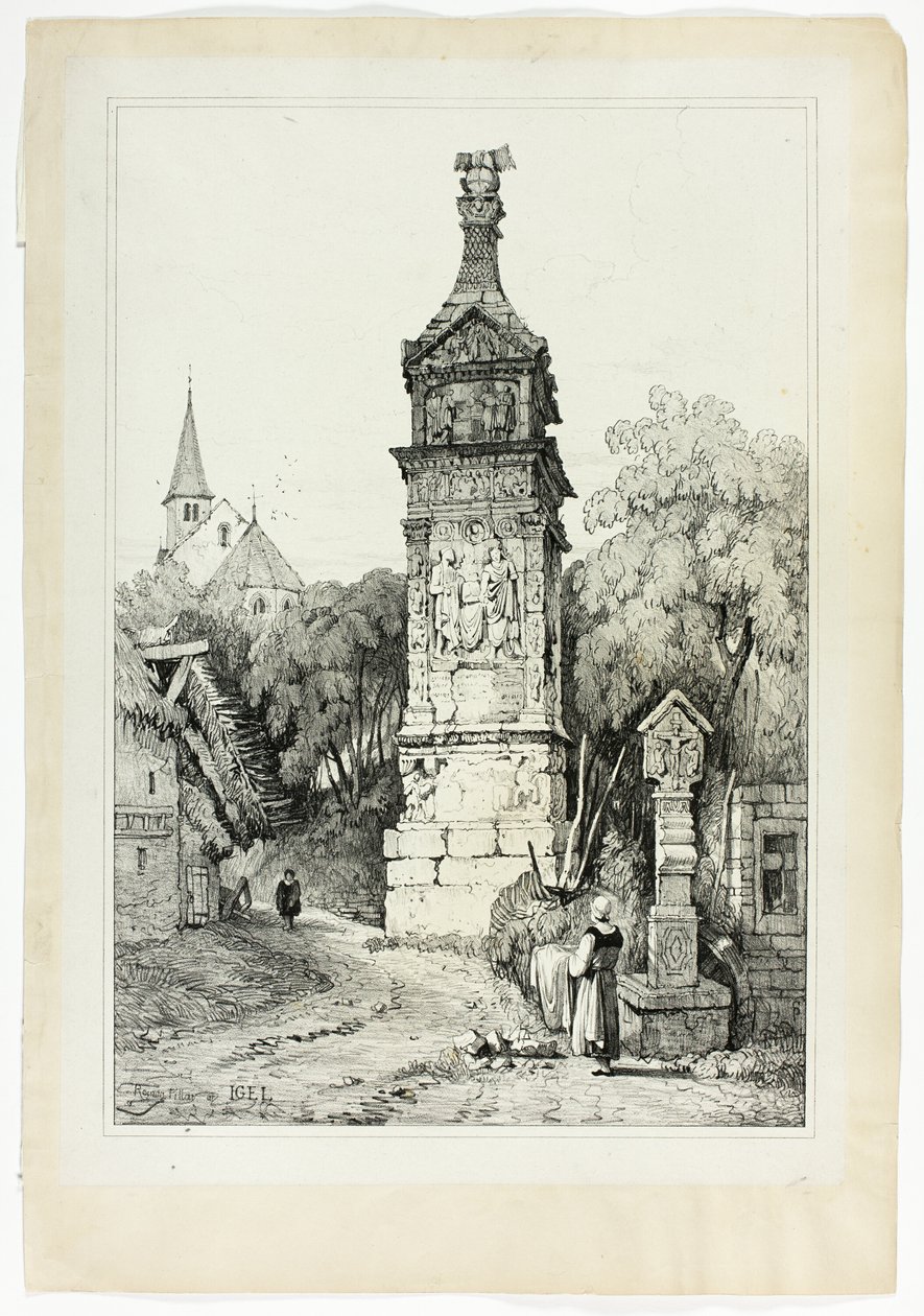 Römische Säule in Igel von Samuel Prout