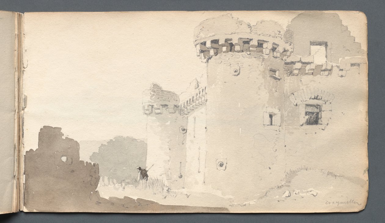 Skizzenbuch: Ruinierte Burg, 1814 von Samuel Prout