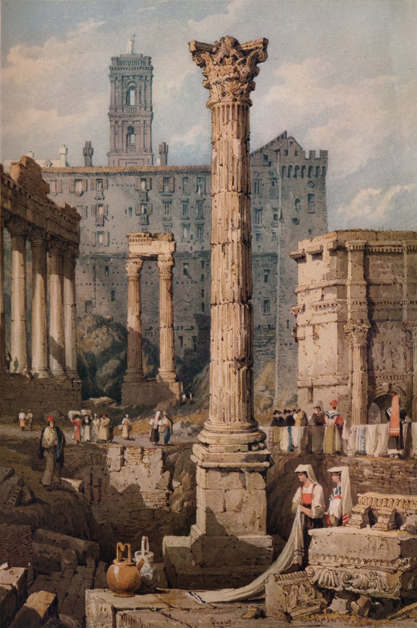Ansicht des Forums, Rom, um 1823 von Samuel Prout