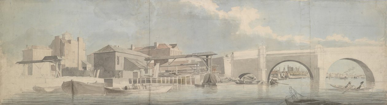 Westminster Bridge, die Surrey-Seite von Samuel Scott