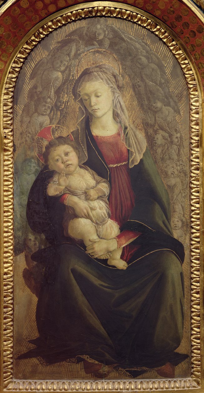 Madonna und Kind in Herrlichkeit (Detail) von Sandro Botticelli