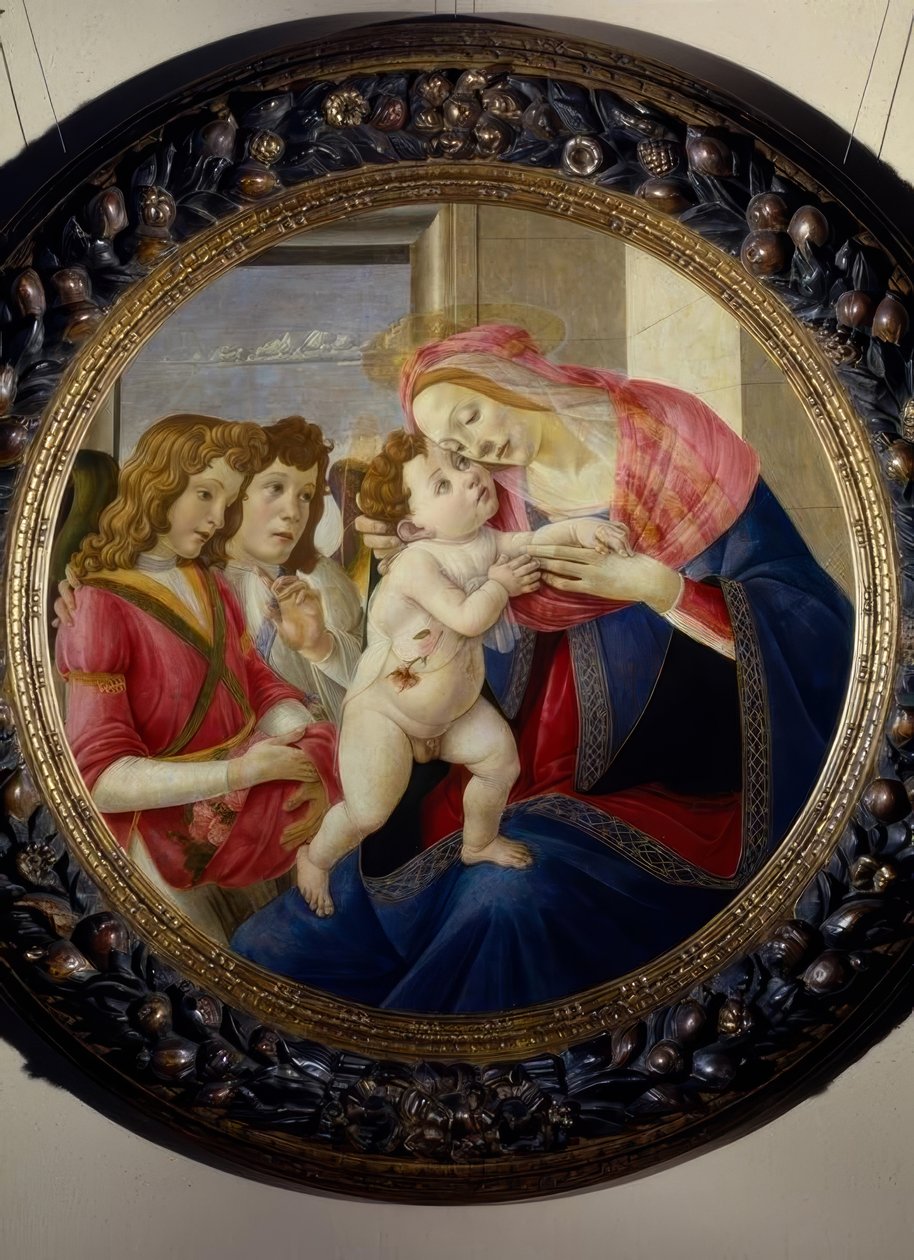 Maria mit Kind und Engeln von Sandro Botticelli