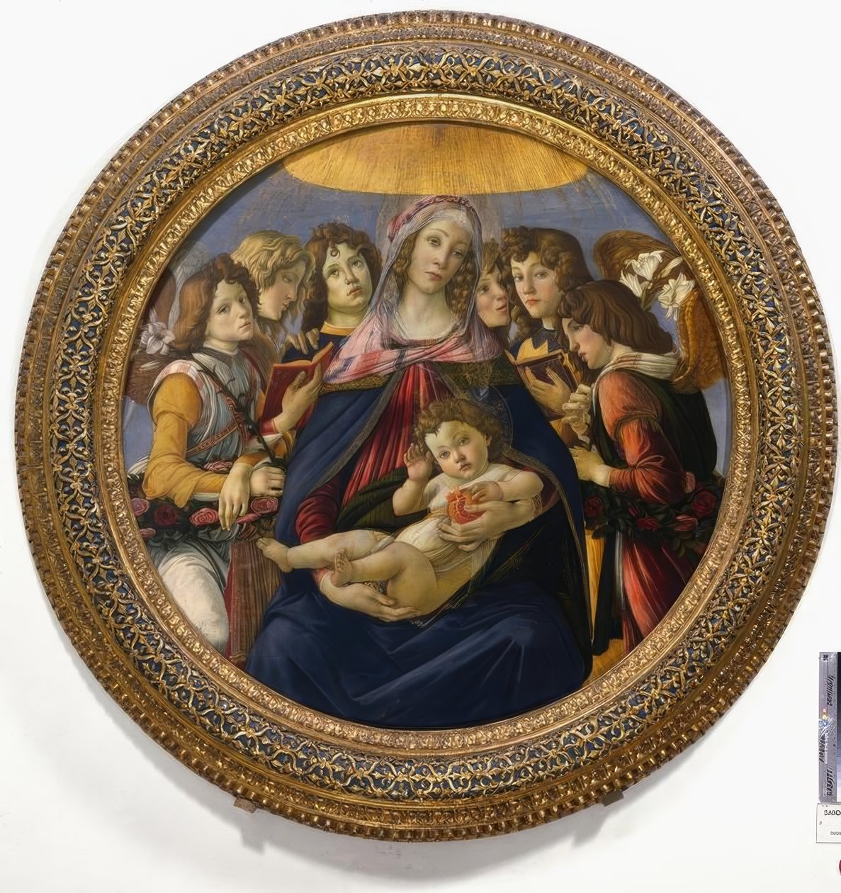Maria mit dem Kinde und sechs Engeln von Sandro Botticelli