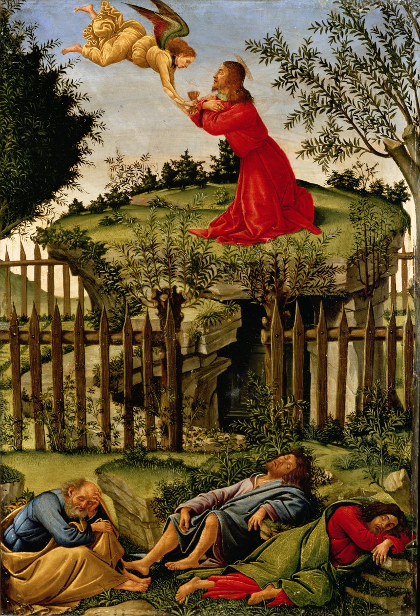 Die Agonie im Garten, ca. 1500 von Sandro Botticelli