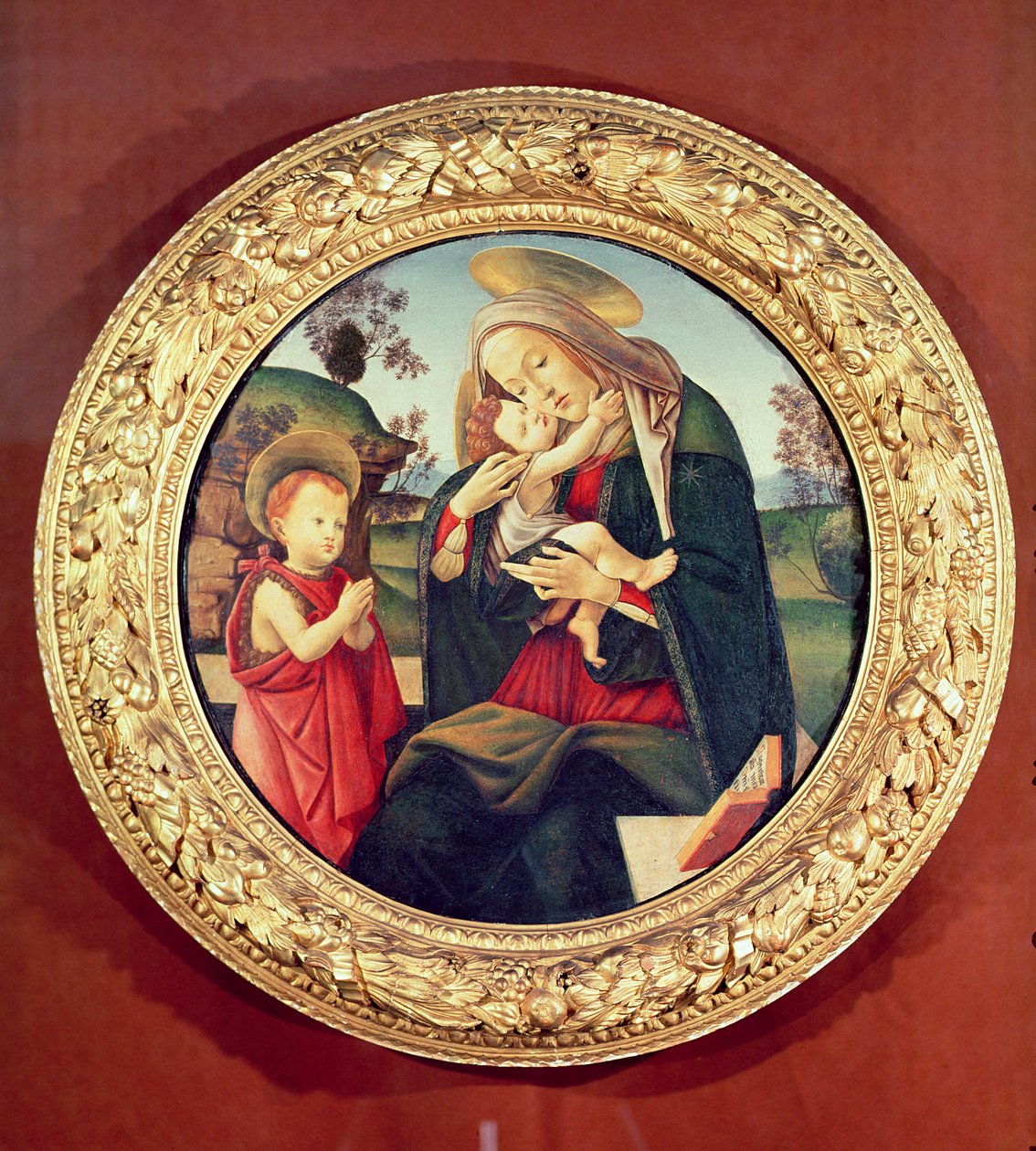 Maria mit Kind und Johannes dem Täufer von Sandro Botticelli