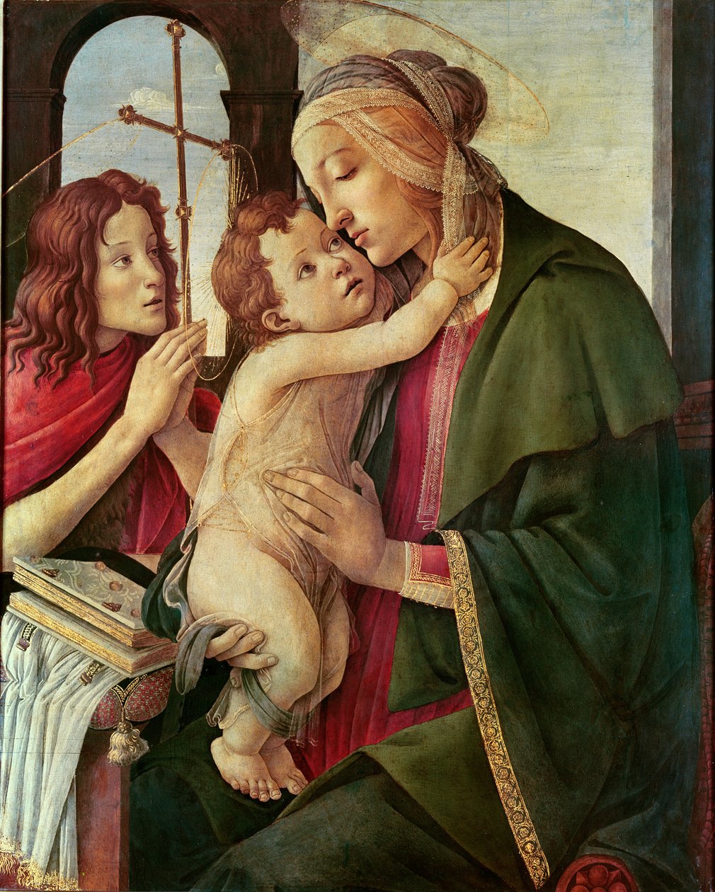 Jungfrau und Kind mit Johannes dem Täufer von Sandro Botticelli
