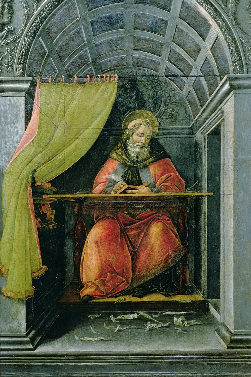 Der heilige Augustinus in seiner Zelle von Sandro Botticelli