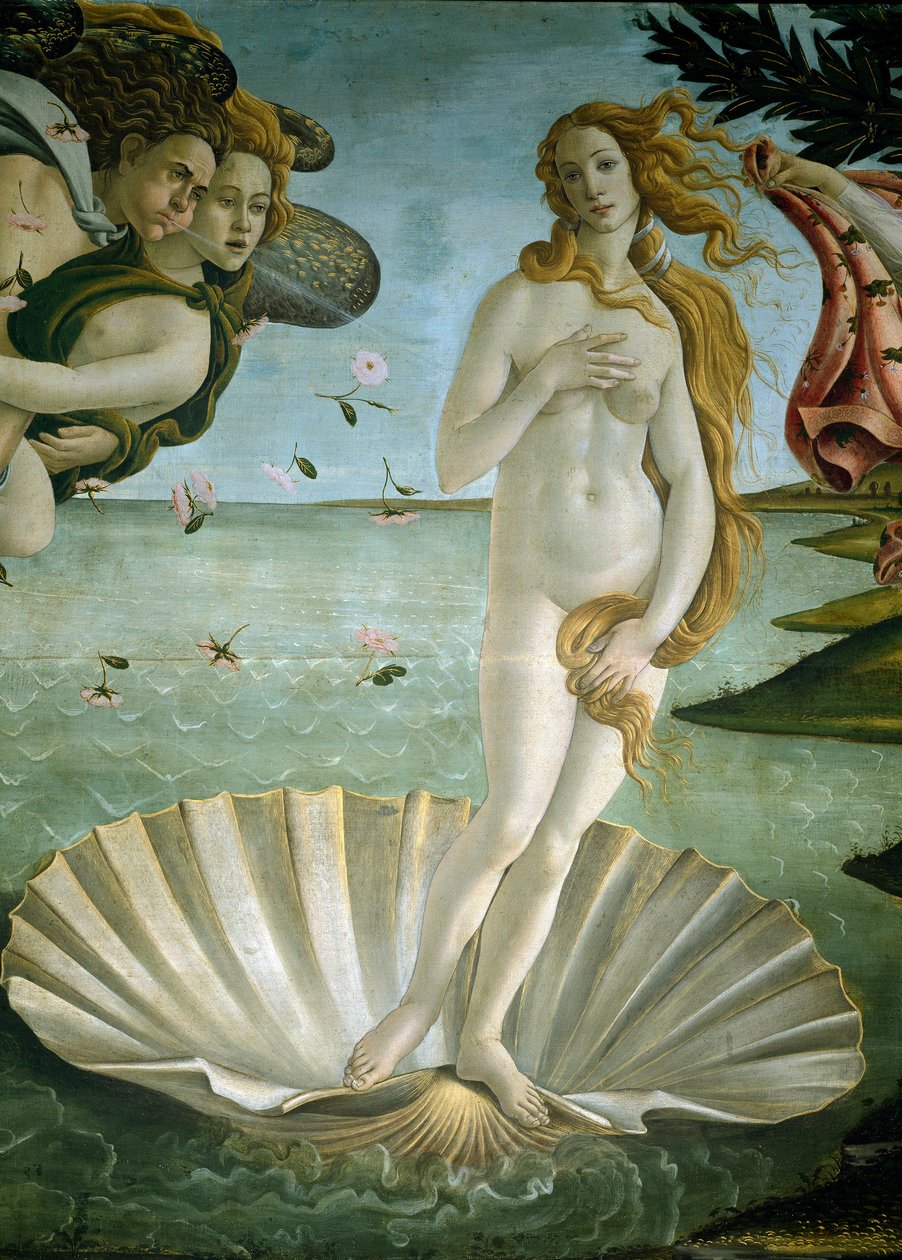 Die Geburt der Venus (Detail) von Sandro Botticelli