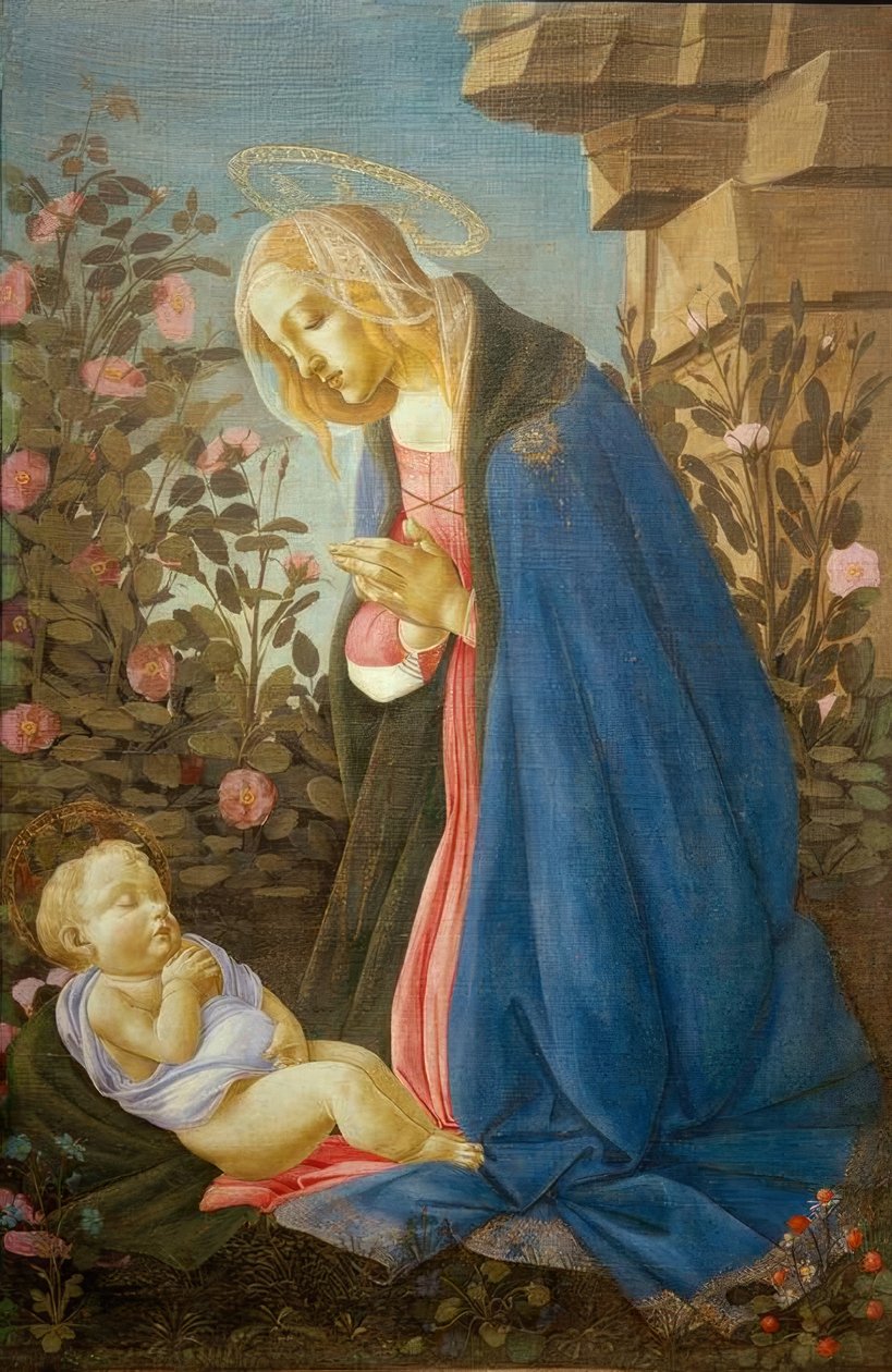 Anbetung des Kindes (Madonna Wemyss) von Sandro Botticelli