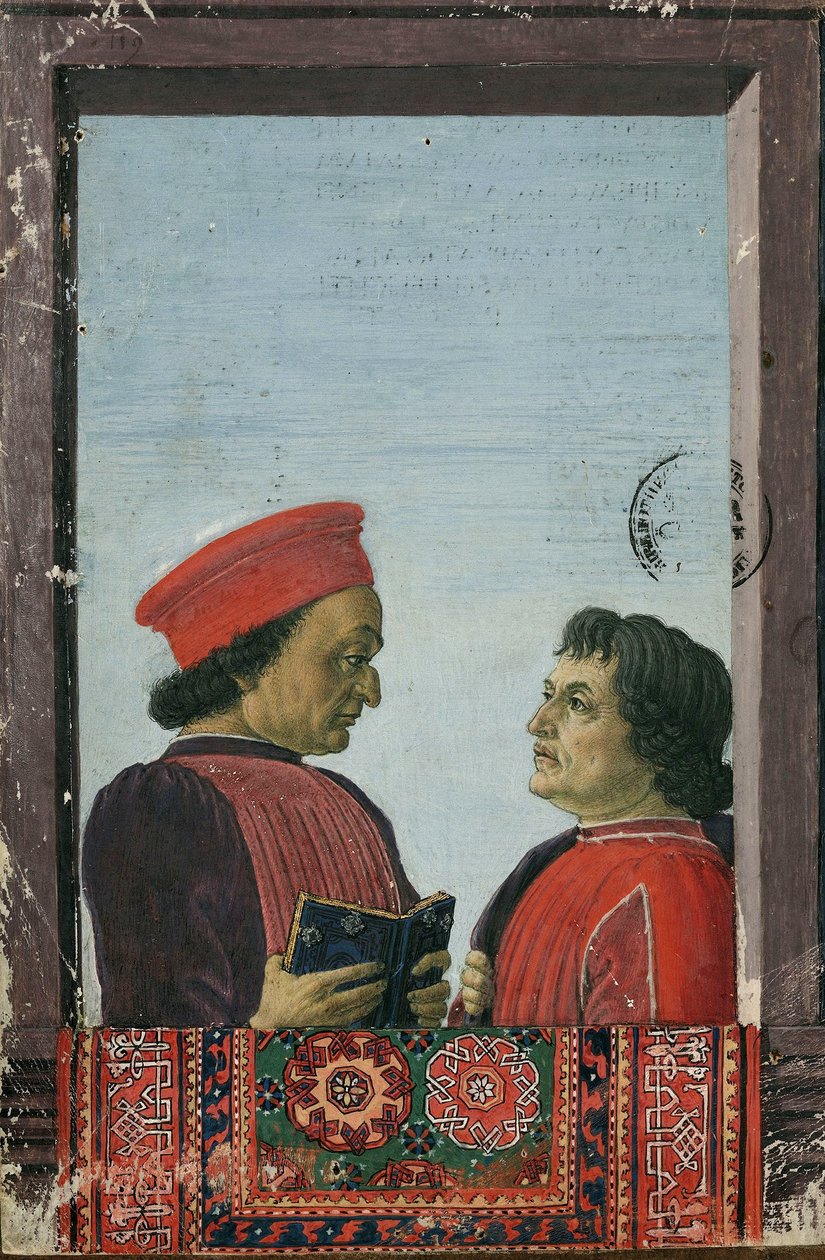 Federico Montefeltro und Cristofo Landino 15. Jahrhundert von Sandro Botticelli