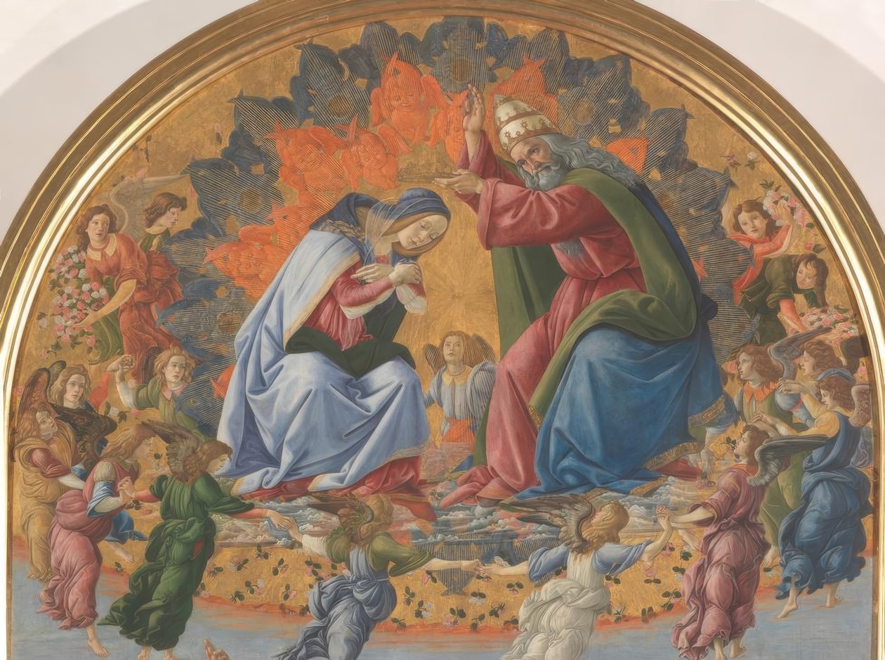 Krönung Mariä mit vier Heiligen von Sandro Botticelli