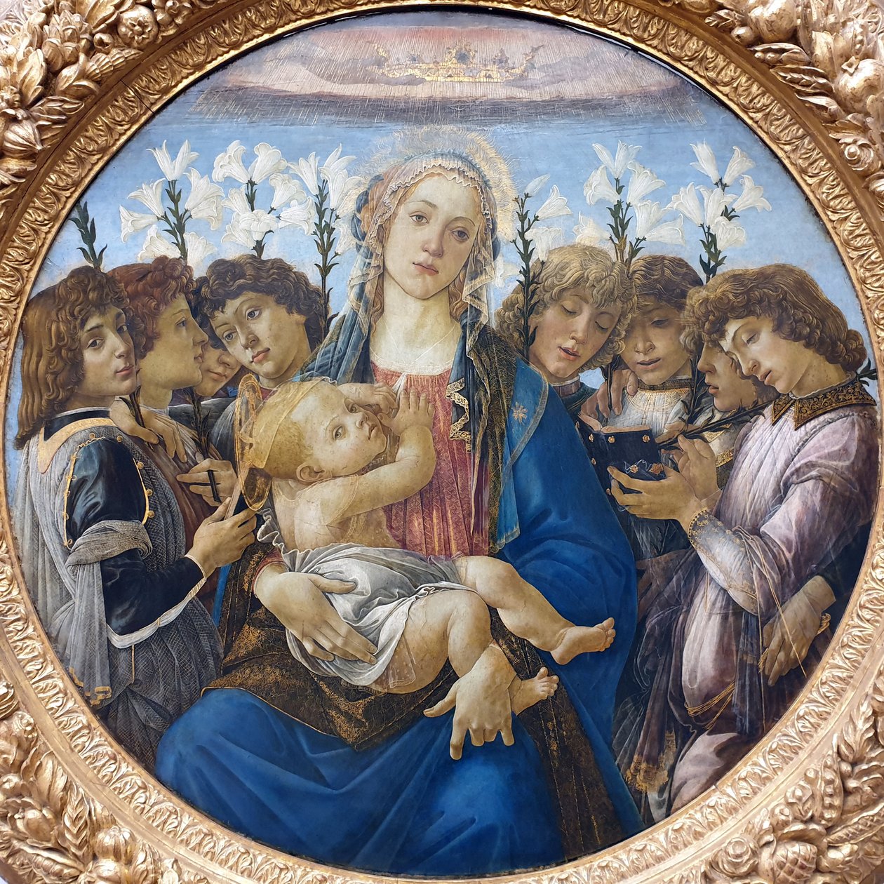 Maria mit dem Kind und singenden Engeln von Sandro Botticelli
