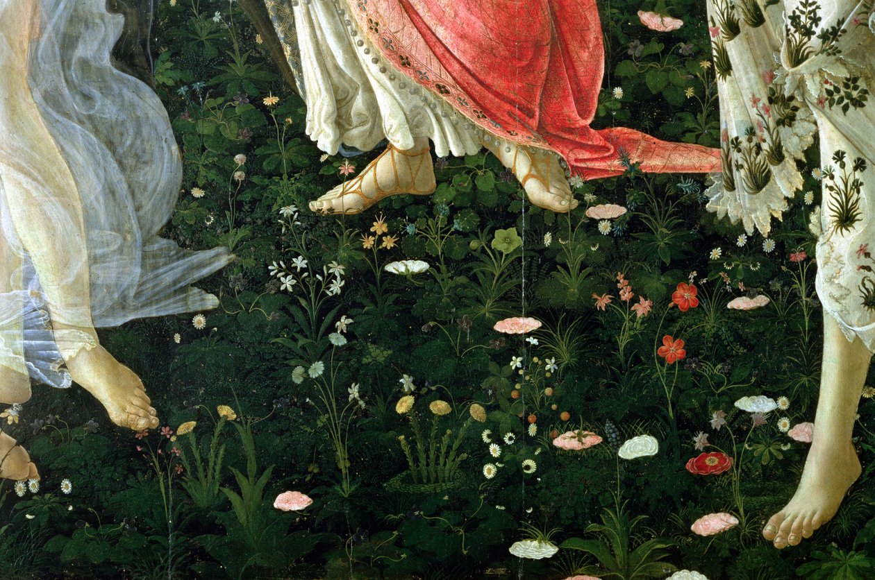 Primavera: Detail der Blumen von Sandro Botticelli