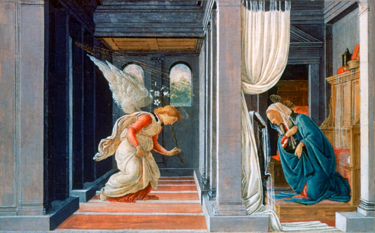 Die Verkündigung, ca. 1485 von Sandro Botticelli